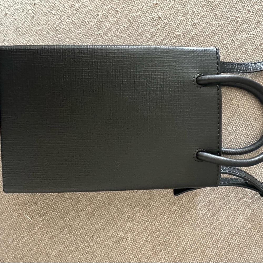 Balenciaga Black Leather Mini Shopping Tote with Adjustable Crossbody - Picture 4 of 9